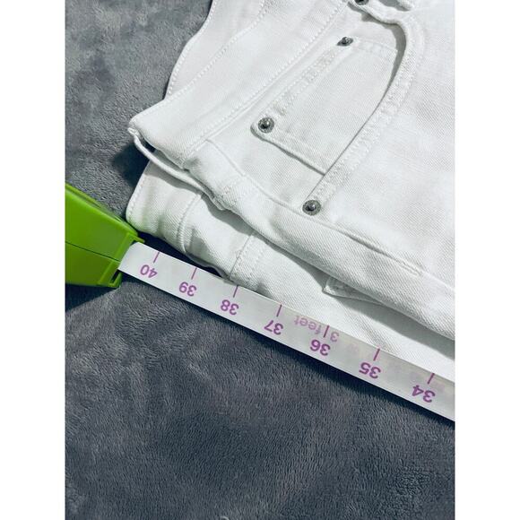 NWOT J.Crew White stovepipe straight jean signature stretch+ Raw Hem Size 34 - Picture 6 of 8